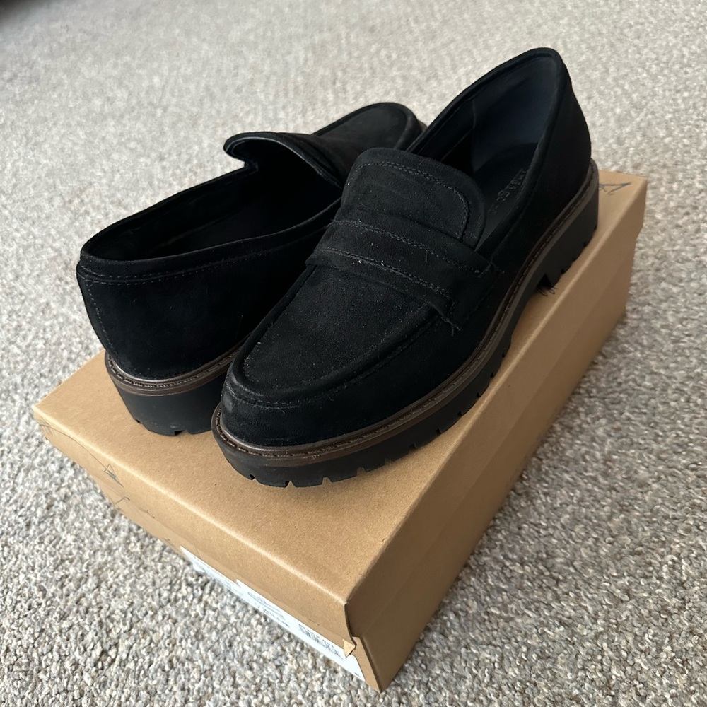Women’s Black Suede Loafers